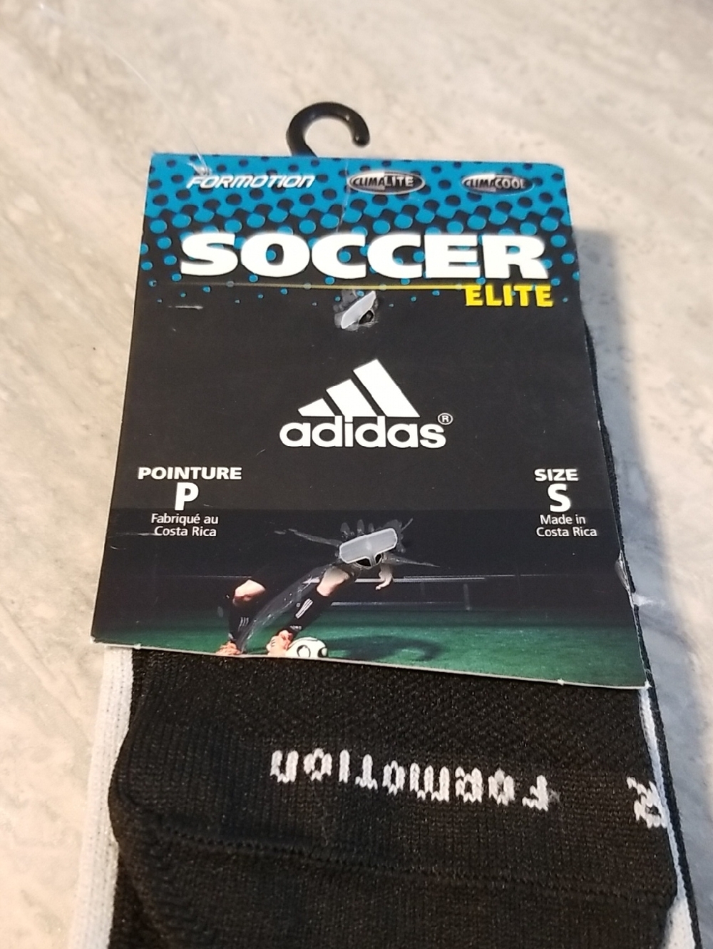 adidas Black & White Soccer Elite Crew Socks - Small Youth